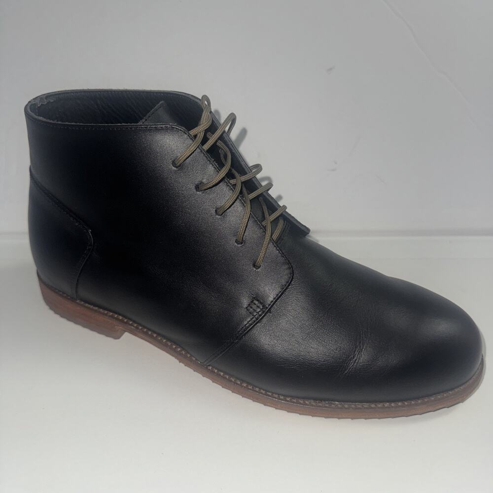 Nisolo Emilio Chukka Boots Men’s Size 10.5 Black Leather Dress Ankle Boots Peru
